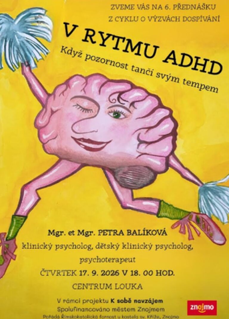 Plakát přednášky V rytmu ADHD